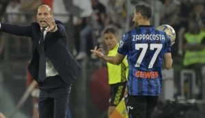 Max Allegri contro l'Atalanta - Foto Lapresse - Interdipendenza.net