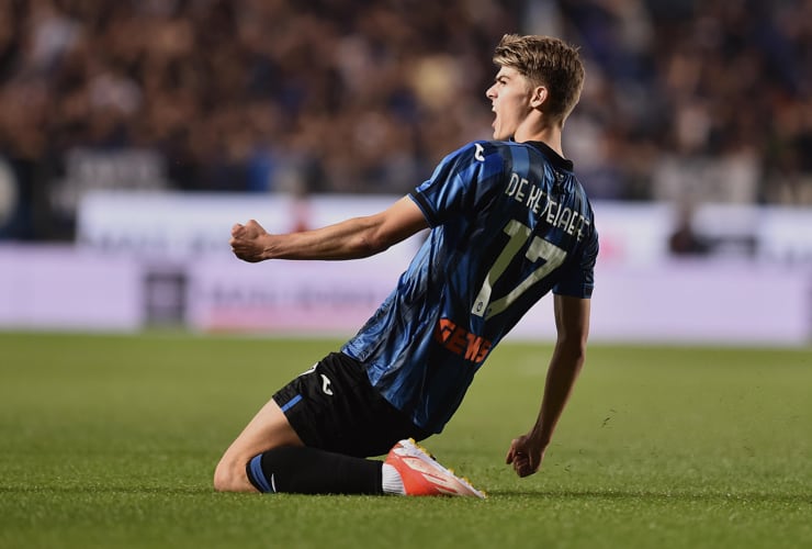 Charles De Ketelaere festeggia una rete segnata con la maglia dell'Atalanta - Foto ANSA - Interdipendenza.net