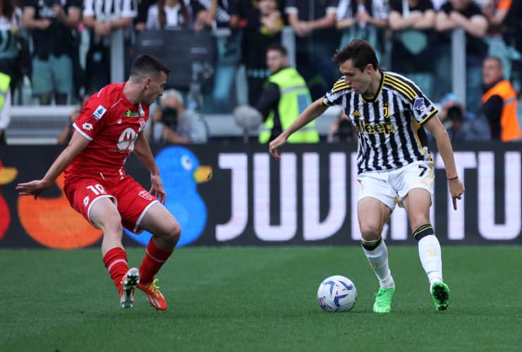 Federico Chiesa in campo con la maglia della Juventus - Foto Lapresse - Interdipendenza.net