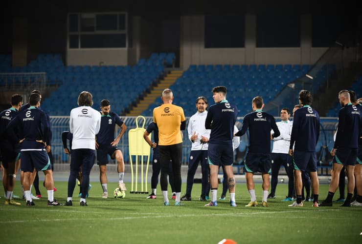 L'Inter in allenamento - Foto Lapresse - Interdipendenza.net