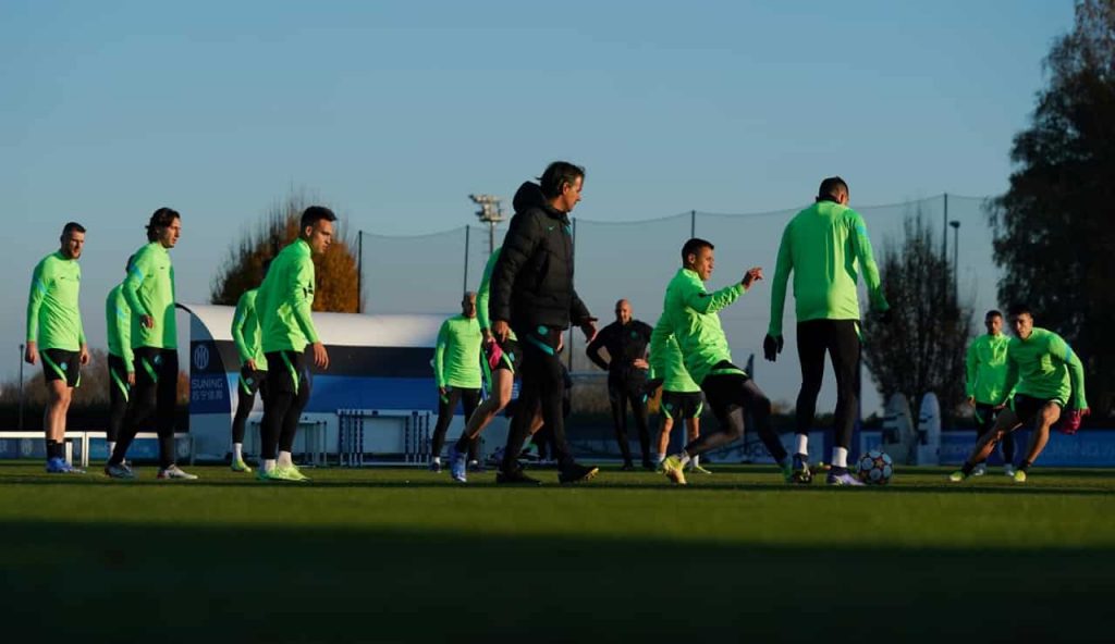 L'Inter in allenamento alla Pinetina - Foto Lapresse - Interdipendenza.net