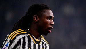 Moise Kean con la maglia della Juventus - Foto Lapresse - Interdipendenza.net