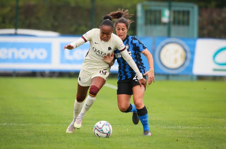 Flaminia Simonetti in campo con la maglia dell'Inter - foto LaPresse - Interdipendenza.net