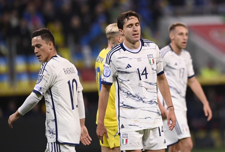 Giacomo Raspadori e Federico Chiesa con la maglia dell'Italia - Foto Lapresse - Interdipendenza.net