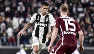 Joao Cancelo in campo con la maglia della Juve - Foto Lapresse - Interdipendenza.net