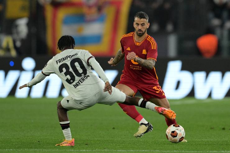 Leonardo Spinazzola in campo in Europa con la Roma - foto LaPresse - Interdipendenza.com