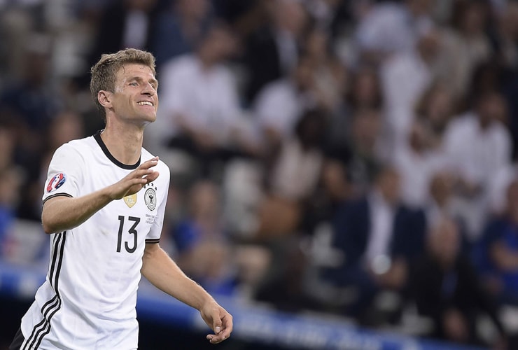 Thomas Muller in campo con la maglia della Germania - Foto Lapresse - Interdipendenza.net