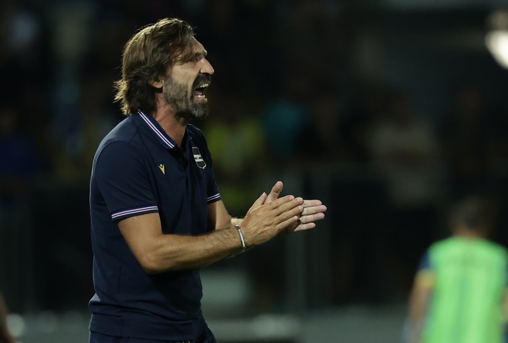 Andrea Pirlo da allenatore della Sampdoria - Foto Lapresse - Interdipendenza.net