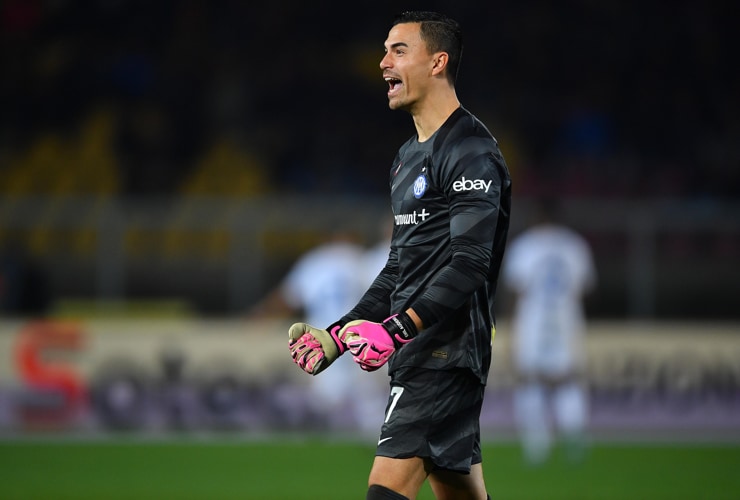 Emil Audero in campo con la maglia dell'Inter - Foto Lapresse - Interdipendenza.net