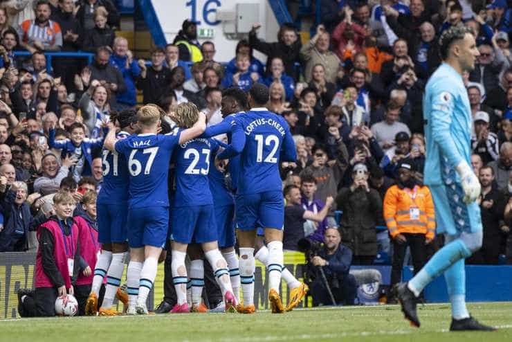 I giocatori del Chelsea festeggiano un goal - Foto ANSA - Interdipendenza.net