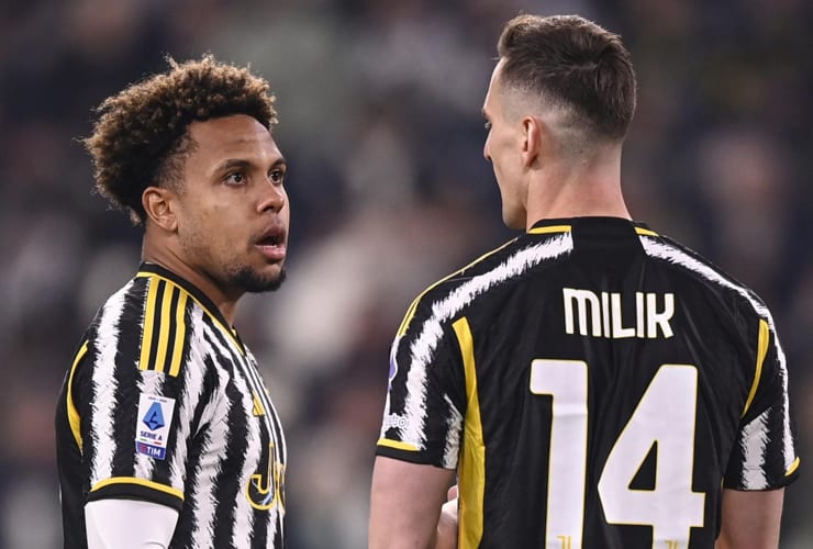 McKennie e Milik in campo con la maglia della Juventus - Foto Lapresse - Interdipendenza.net