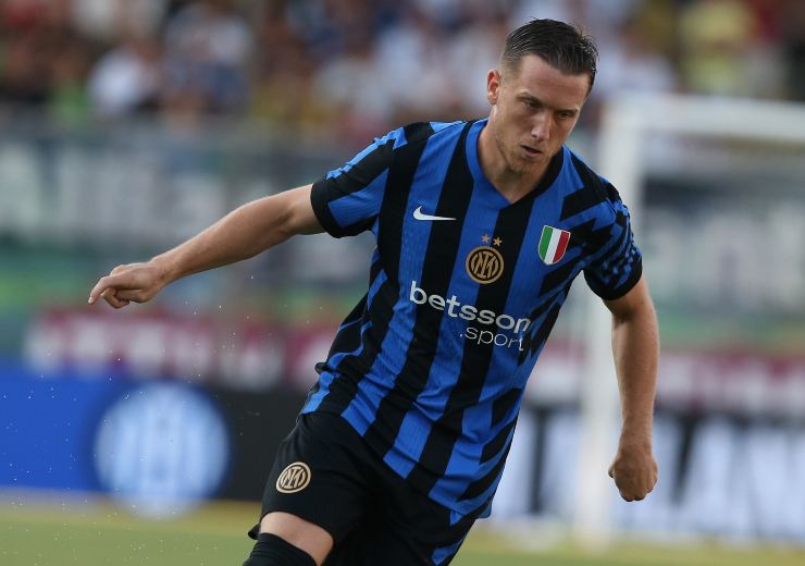 Piotr Zielinski in campo con la maglia dell'Inter - foto LaPresse - Interdipendenza.net