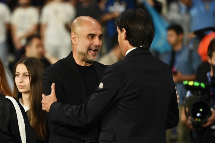 Guardiola e Inzaghi - Foto Lapresse - Interdipendenza.net