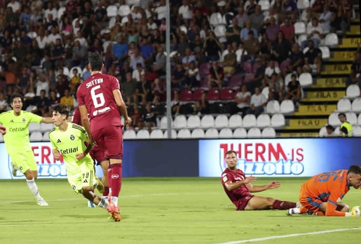 Il goal del Pisa sul campo del Cittadella - Foto Lapresse - Interdipendenza.net