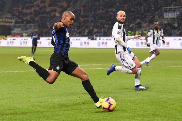 Joao Mario in campo con la maglia dell'Inter - Foto Lapresse - Interdipendenza.net