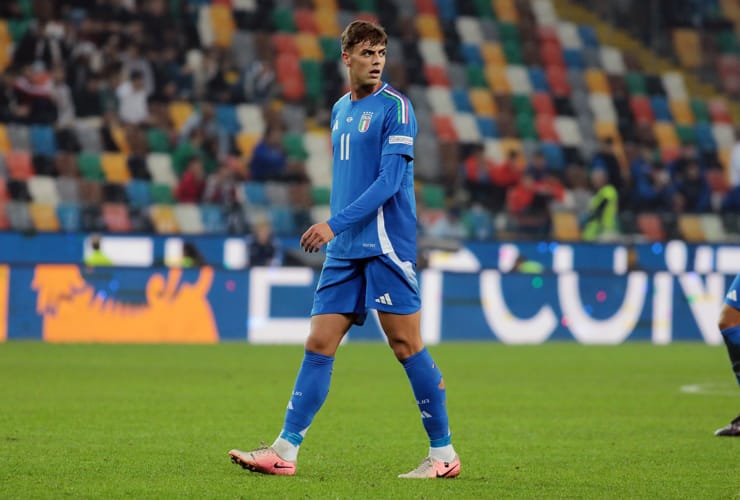 Daniel Maldini in campo con la maglia dell'Italia - Foto Lapresse - Interdipendenza.net