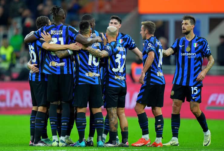 L'Inter festeggia un goal - Foto Lapresse - Interdipendenza.net