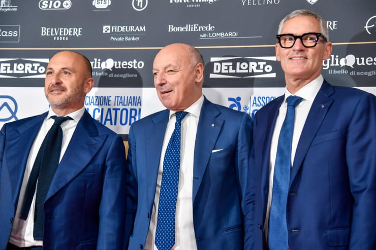 Piero Ausilio, Beppe Marotta e Alessandro Antonello - Foto Lapresse - Interdipendenza.net