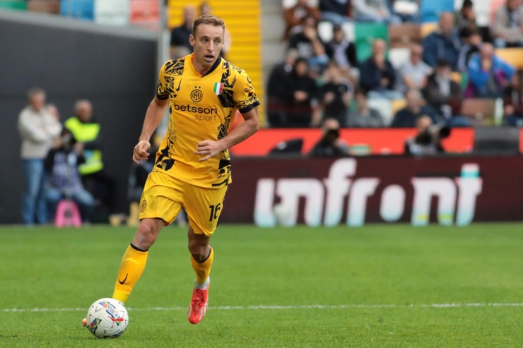 Davide Frattesi in campo con la maglia dell'Inter - Foto Lapresse - Interdipendenza.net