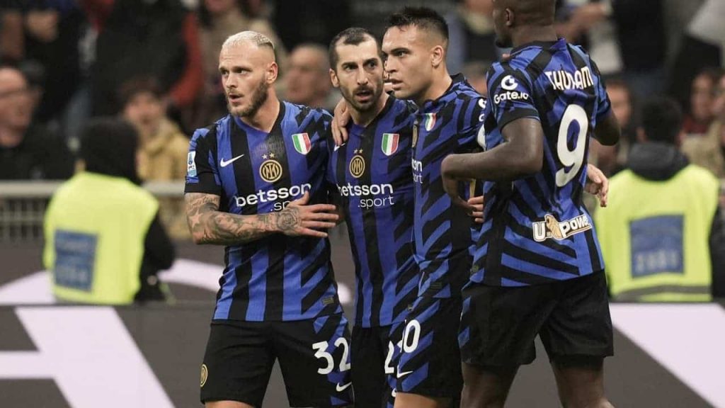 I giocatori dell'Inter festeggiano un goal - Foto Lapresse - Interdipendenza.net