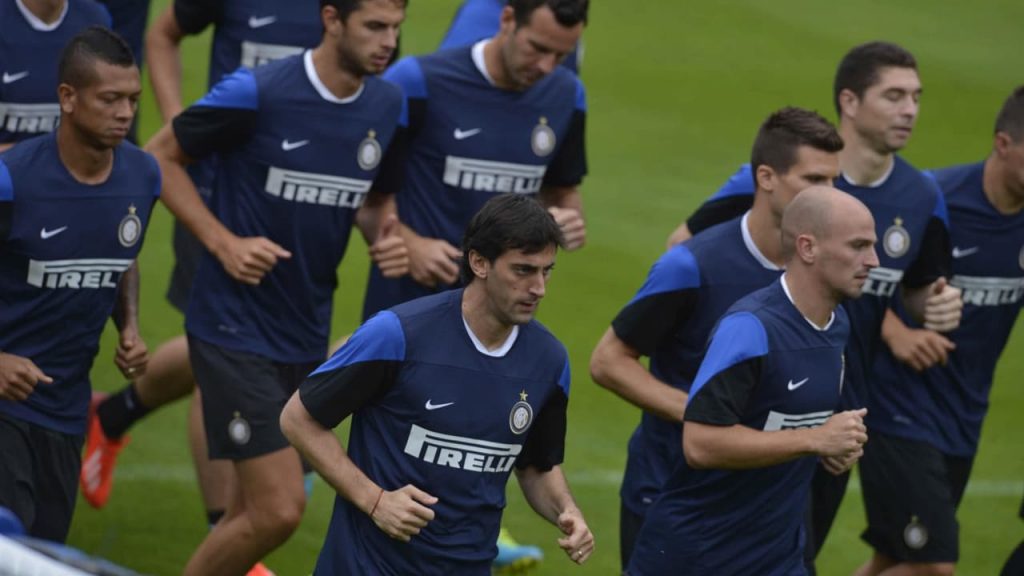 L'Inter durante un allenamento - Foto Lapresse - Interdipendenza.net