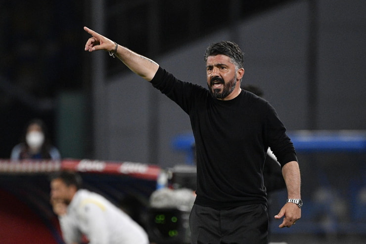 Gennaro Gattuso a bordo campo - Foto Lapresse - Interdipendenza.net