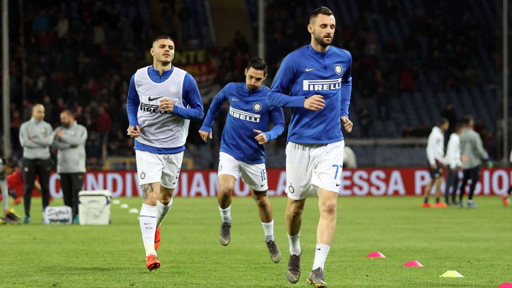 L'Inter nel riscaldamento pre partita - Foto Lapresse - Interdipendenza.net