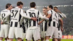 La Juventus festeggia una rete - Foto Lapresse - Interdipendenza.net