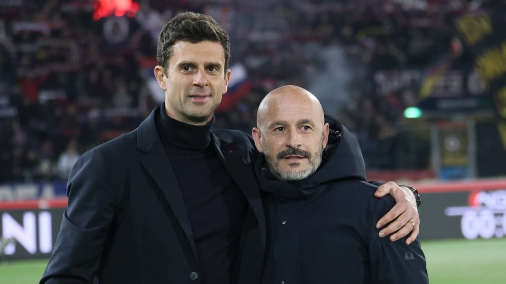 Thiago Motta e Vincenzo Italiano - Foto Lapresse - Interdipendenza.net