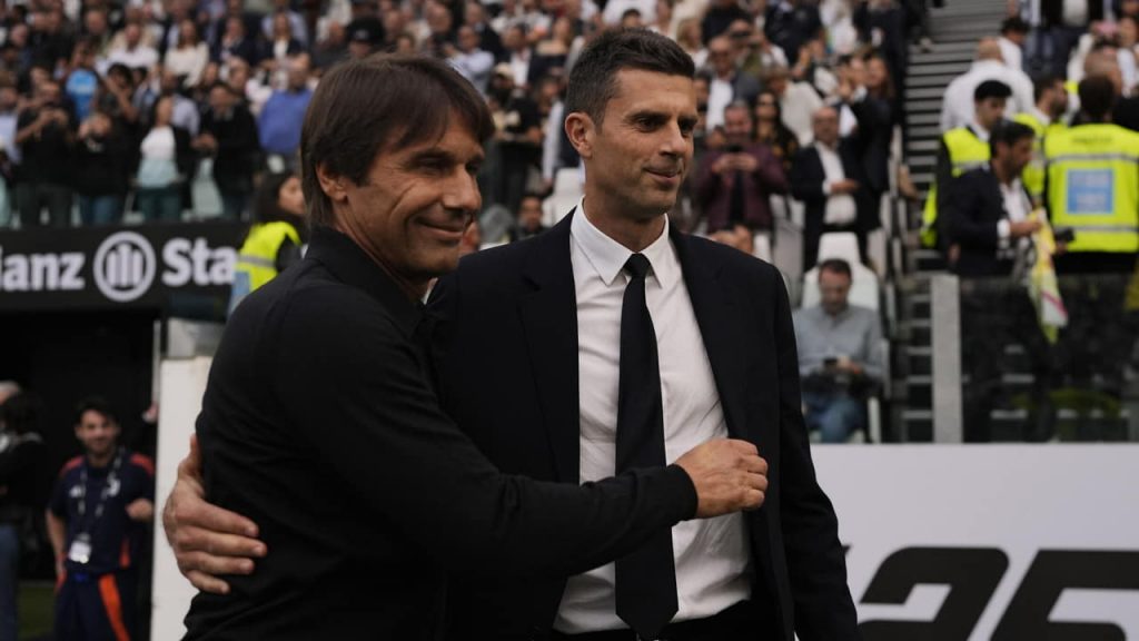 Antonio Conte e Thiago Motta - Foto Lapresse - Interdipendenza.net