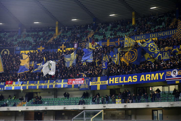 I tifosi dell'Hellas Verona - Foto Lapresse - Interdipendenza.net