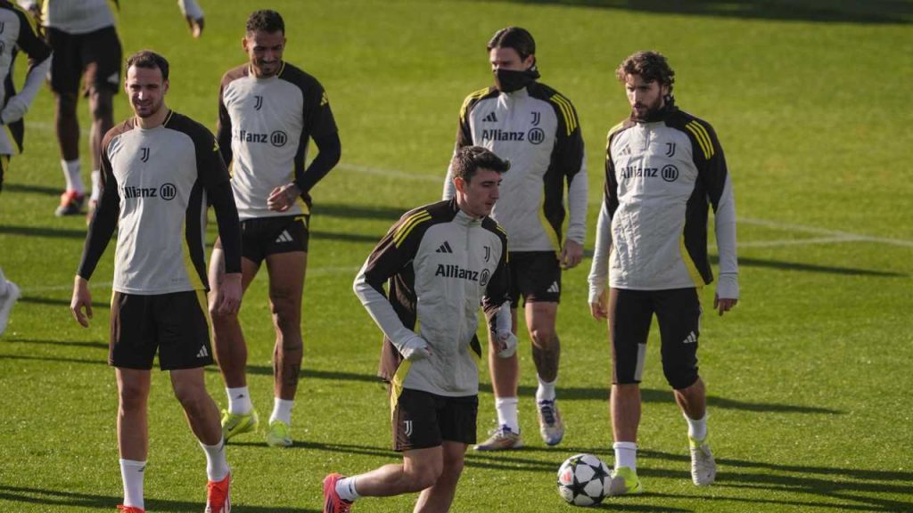 La Juventus in un recente allenamento - Foto Lapresse - Interdipendenza.net