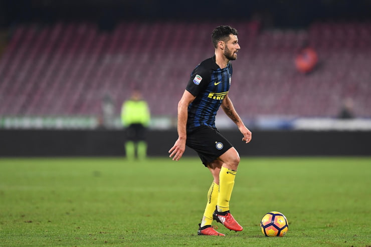 Antonio Candreva in campo con la maglia dell'Inter - Foto Lapresse - Interdipendenza.net